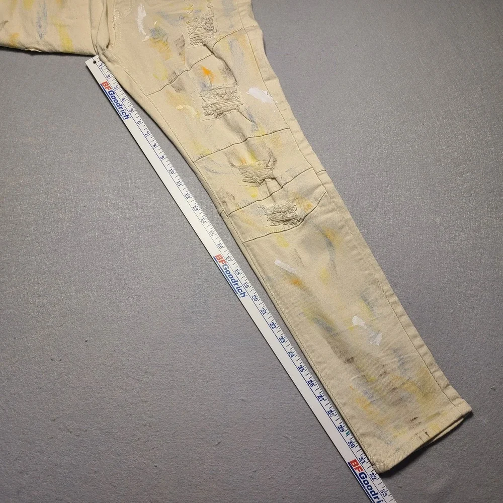 Argonaut Nation Jeans Men 34x32 Distressed Brown Cotton